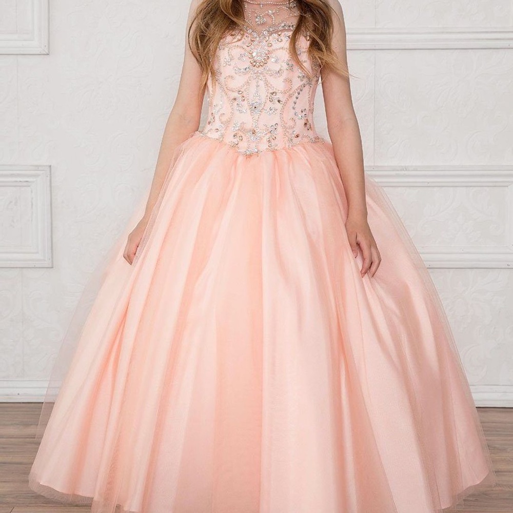 Blush pink girl dress - size 6- pageant - formal
